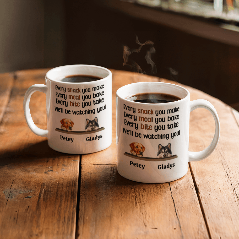 Personalized Dog Breed | Every Snack You Make, I'll Be Watching You | White Ceramic Mug