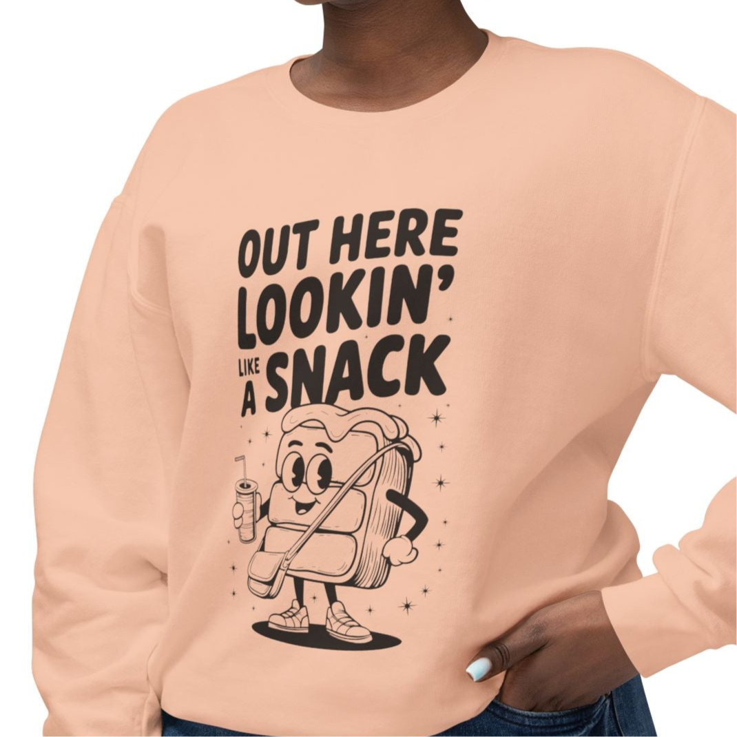 Funny Thanksgiving Crewneck Sweatshirt | Out Here Lookin' Like a Snack