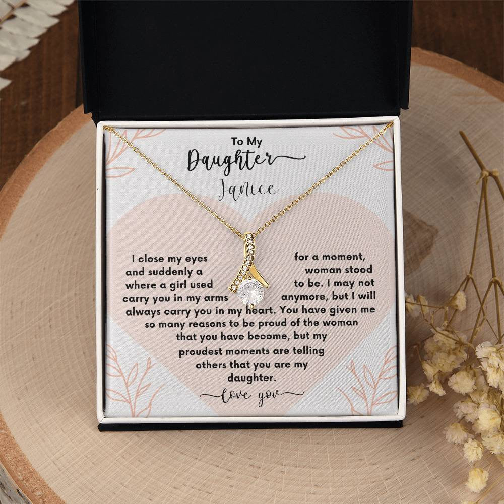 FREE PERSONALIZATION💖 Daughter | Gift for Christmas, Anniversary, or Birthday 💖Alluring Beauty Necklace