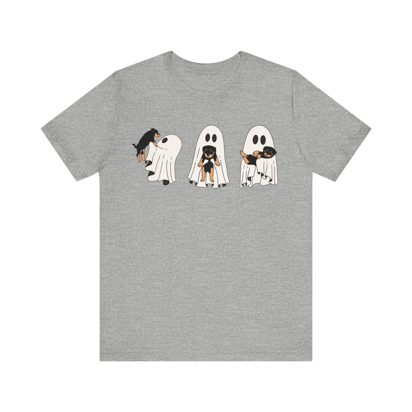 Cute Ghost & Puppy Funny Halloween Unisex Jersey Short Sleeve Tee | Dog Lover