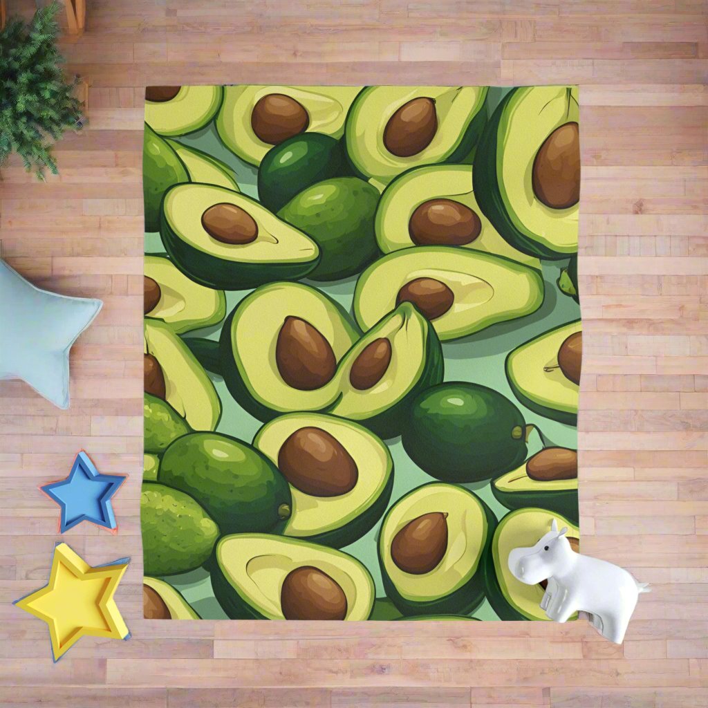 Avocado Print Throw Blanket