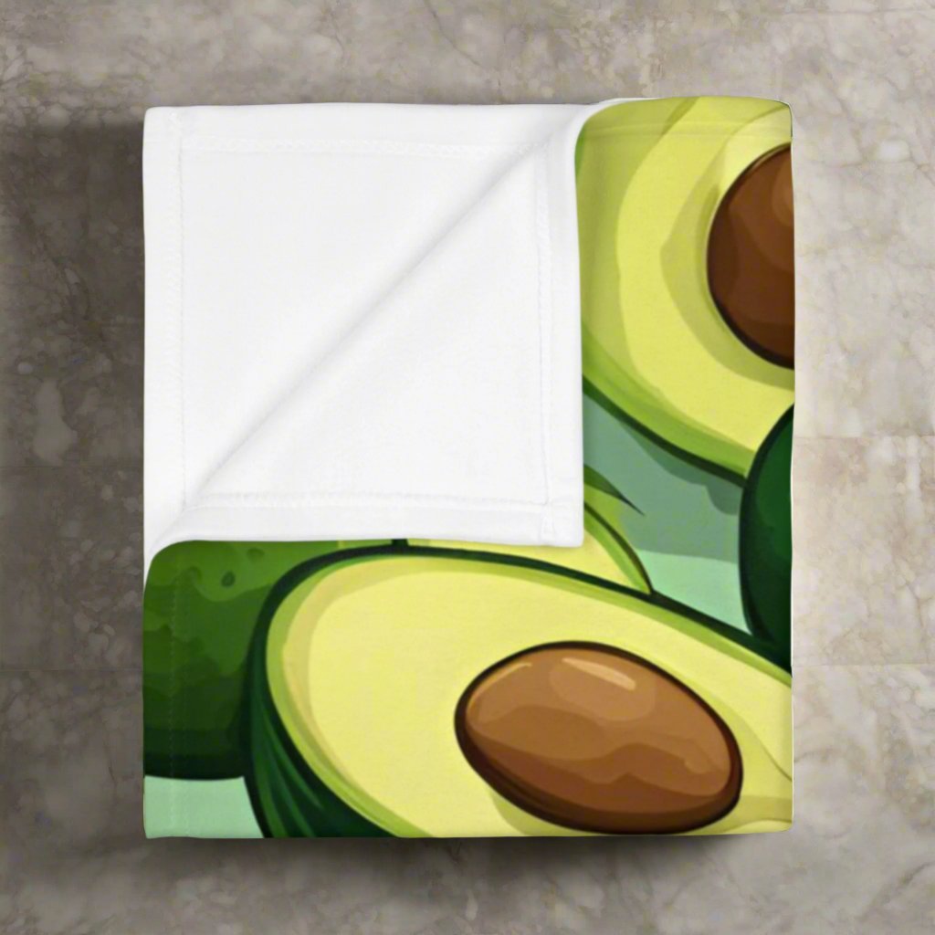 Avocado Print Throw Blanket