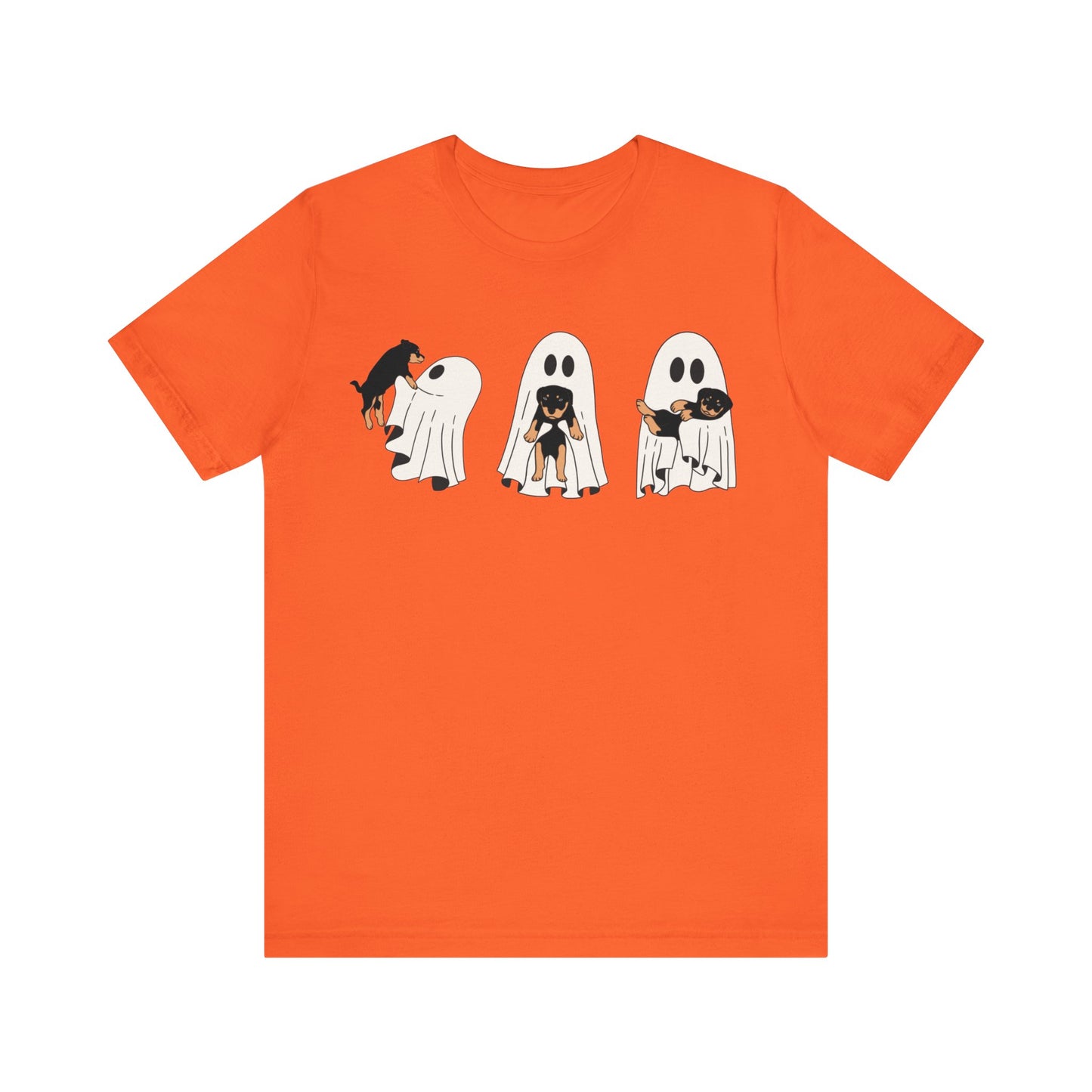 Cute Ghost & Puppy Funny Halloween Unisex Jersey Short Sleeve Tee | Dog Lover