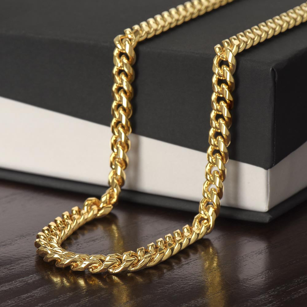 Personalized Bonus Son Cuban Link Chain | Yellow or Silver