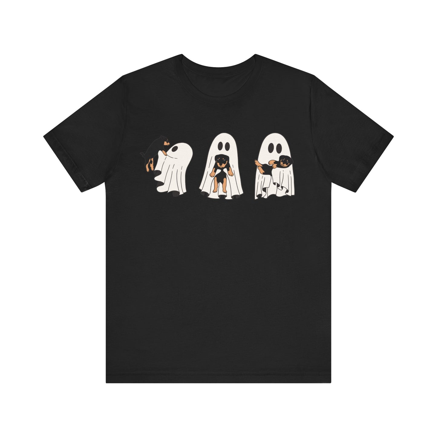 Cute Ghost & Puppy Funny Halloween Unisex Jersey Short Sleeve Tee | Dog Lover