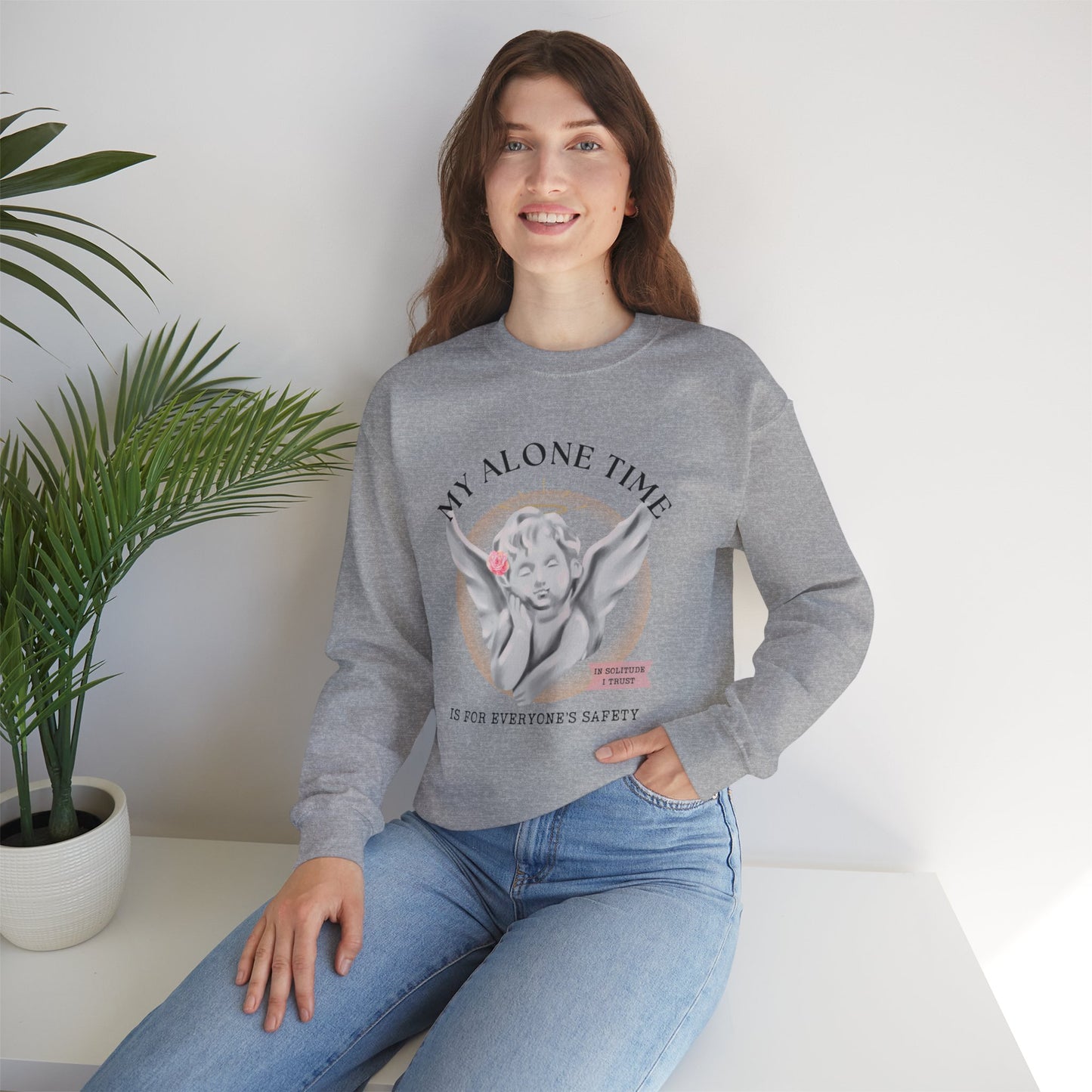 ALONE TIME ANGEL Unisex Heavy Blend™ Crewneck Sweatshirt