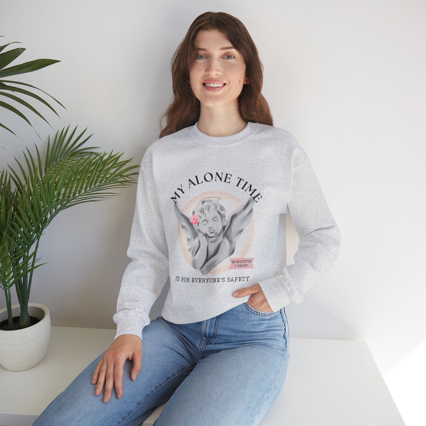 ALONE TIME ANGEL Unisex Heavy Blend™ Crewneck Sweatshirt