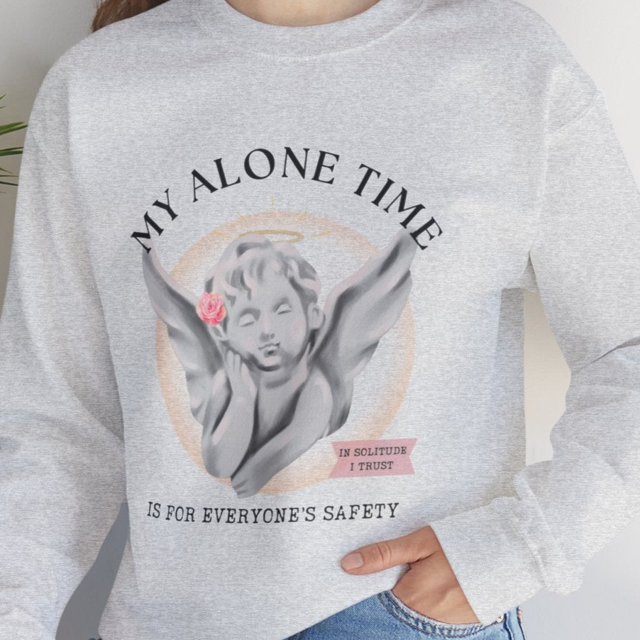 ALONE TIME ANGEL Unisex Heavy Blend™ Crewneck Sweatshirt