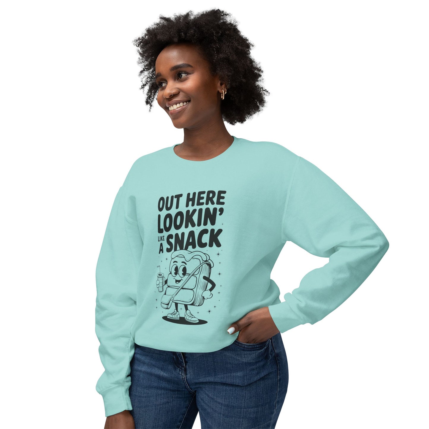 Funny Thanksgiving Crewneck Sweatshirt | Out Here Lookin' Like a Snack