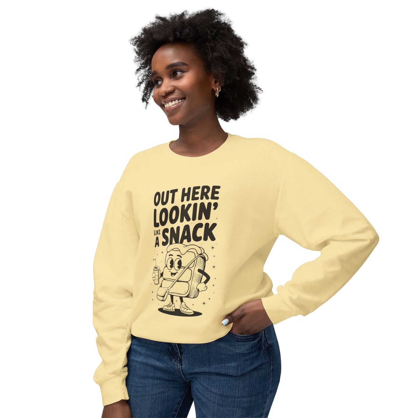 Funny Thanksgiving Crewneck Sweatshirt | Out Here Lookin' Like a Snack