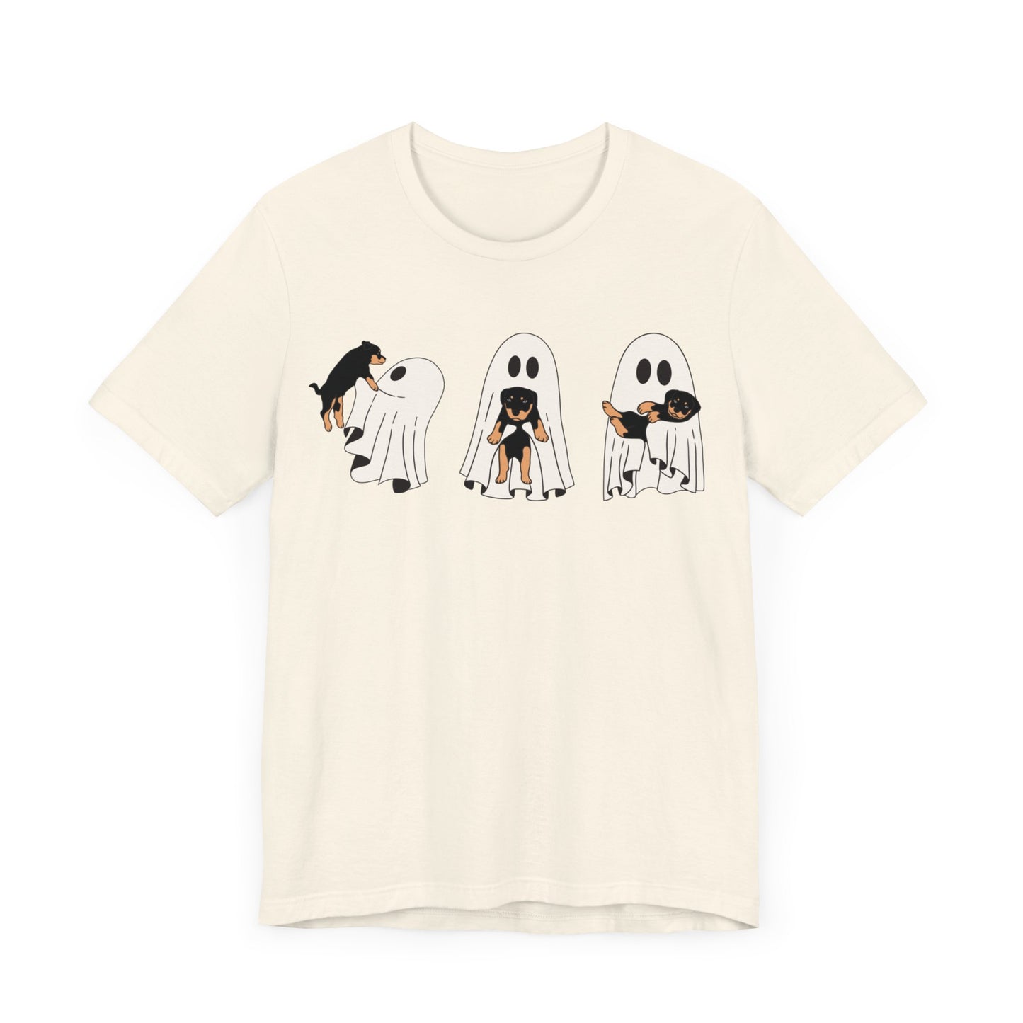 Cute Ghost & Puppy Funny Halloween Unisex Jersey Short Sleeve Tee | Dog Lover