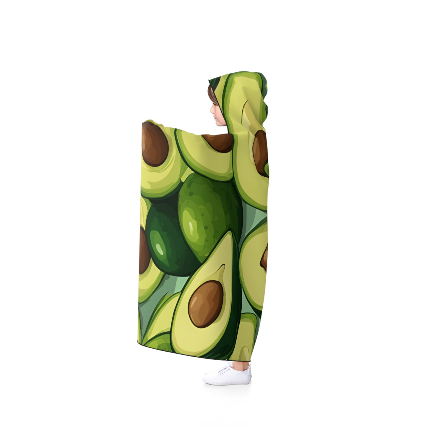 Avocado Art Pattern Hooded Blanket