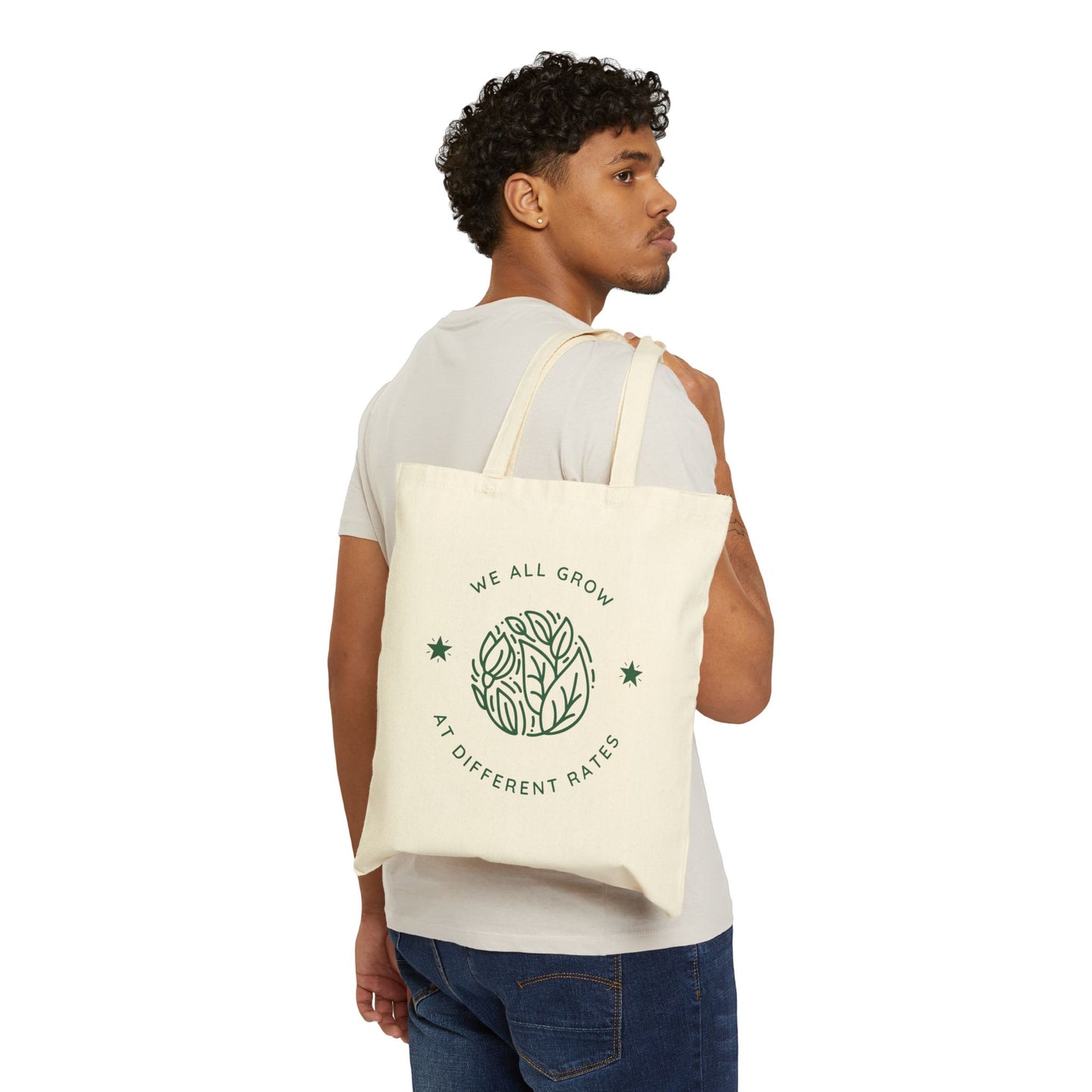 We All Grow at Different Rates Cotton Canvas Tote Bag