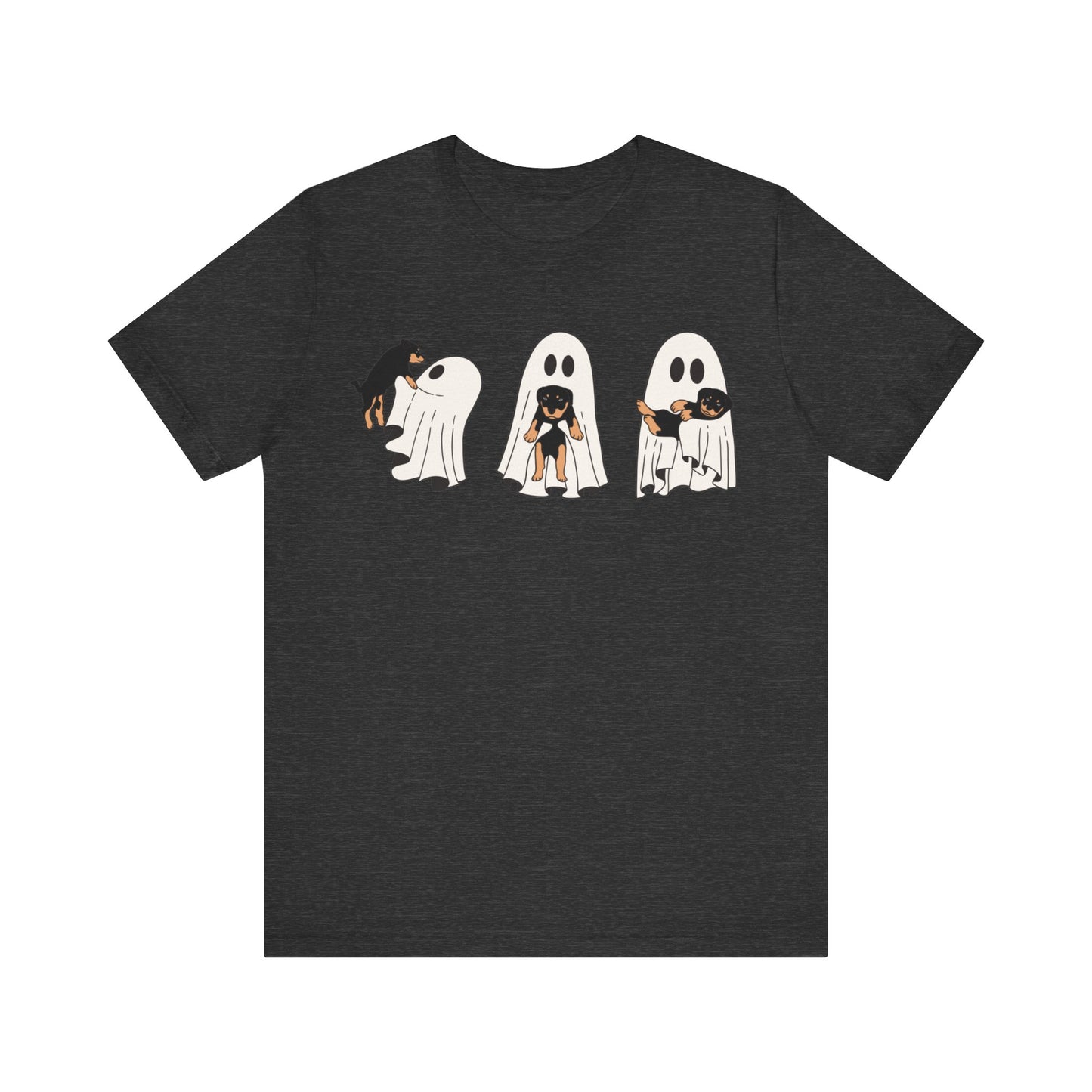 Cute Ghost & Puppy Funny Halloween Unisex Jersey Short Sleeve Tee | Dog Lover