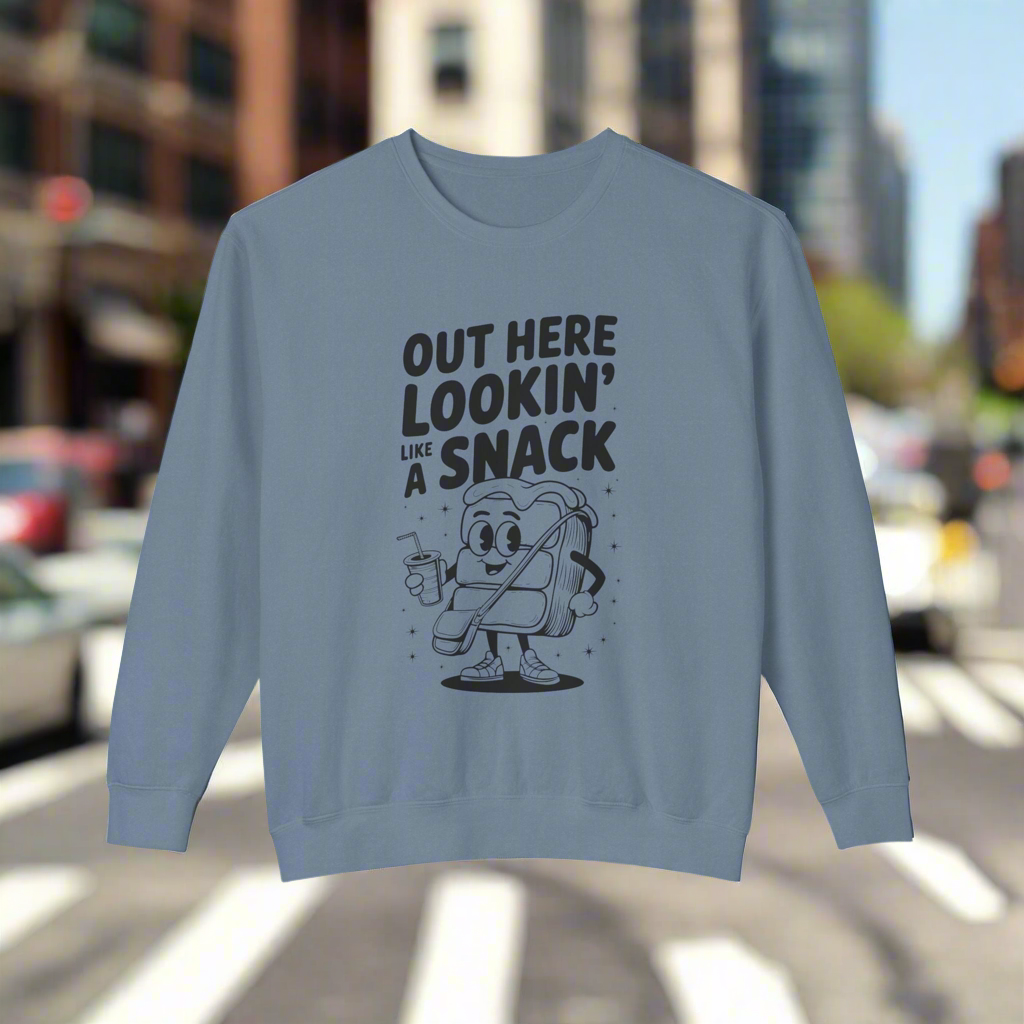 Funny Thanksgiving Crewneck Sweatshirt | Out Here Lookin' Like a Snack