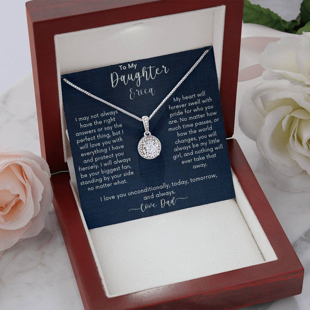 FREE PERSONALIZATION💖 Eternal Hope Necklace | Timeless Elegance, Dazzling Brilliance 💖For Daughter From Dad