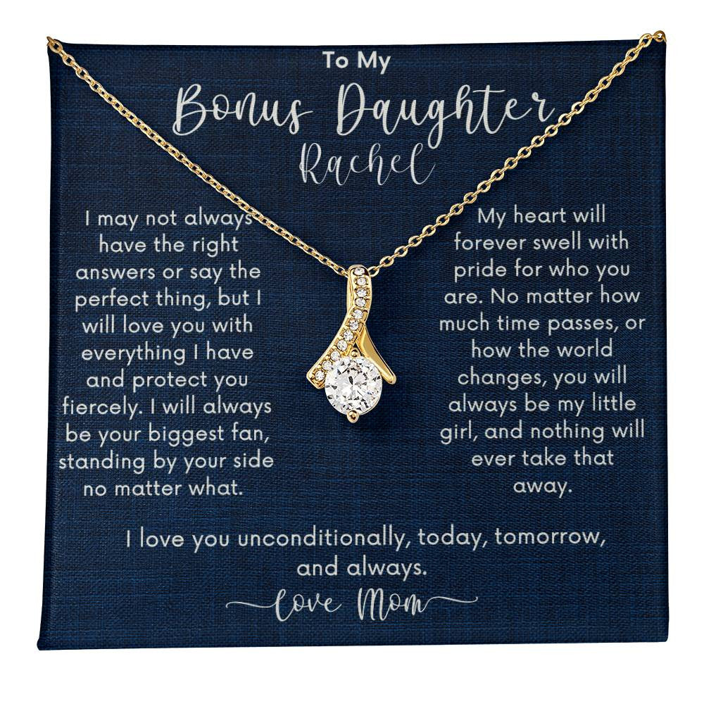 FREE PERSONALIZATION💖Gift for Christmas, Anniversary, or Birthday 💖Alluring Beauty Necklace | To Bonus Daughter From Mom