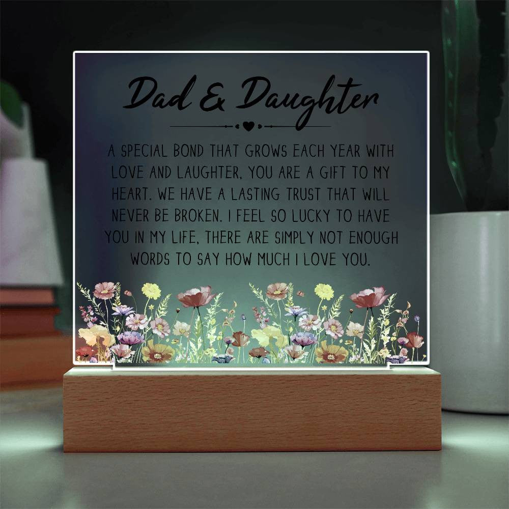 Dad & Daughter Acrylic Square Plaque