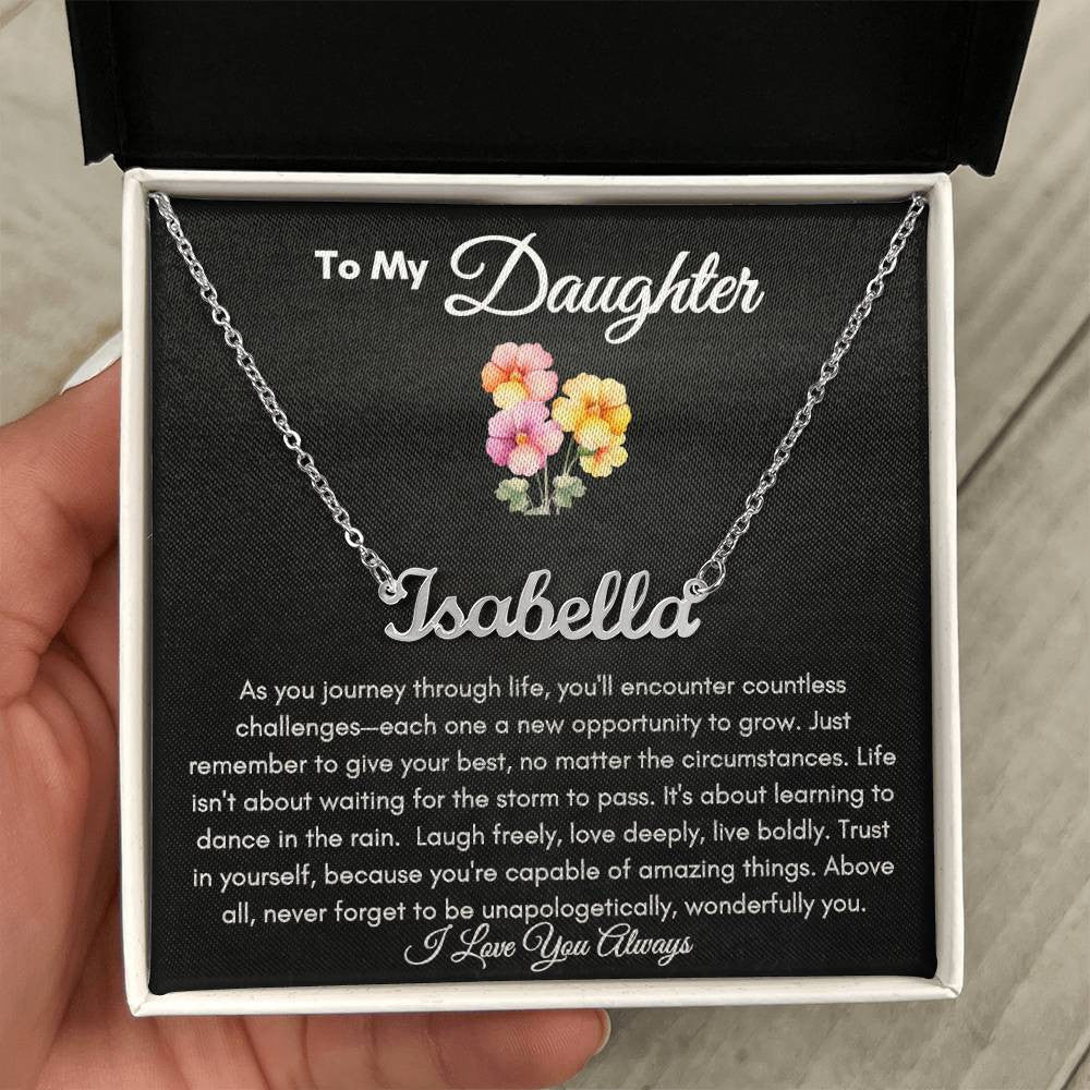 🩷 Surprise your Daughter with a Wonderful Message🩷 FREE Customized Birth Flower | Name Necklace