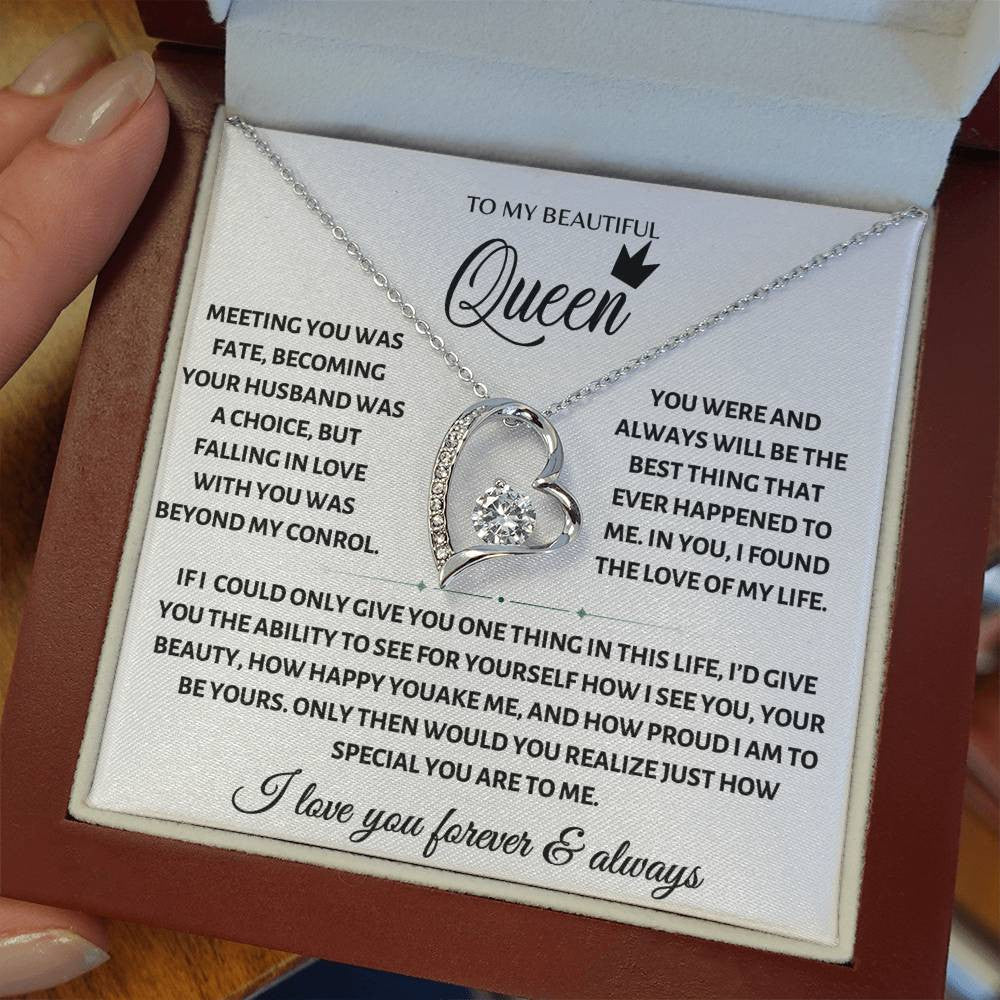 To My Queen | My Love| My Wife | Christmas Gift | Forever Love Necklace