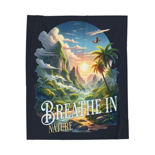 "Breathe In Nature" Cozy Blanket