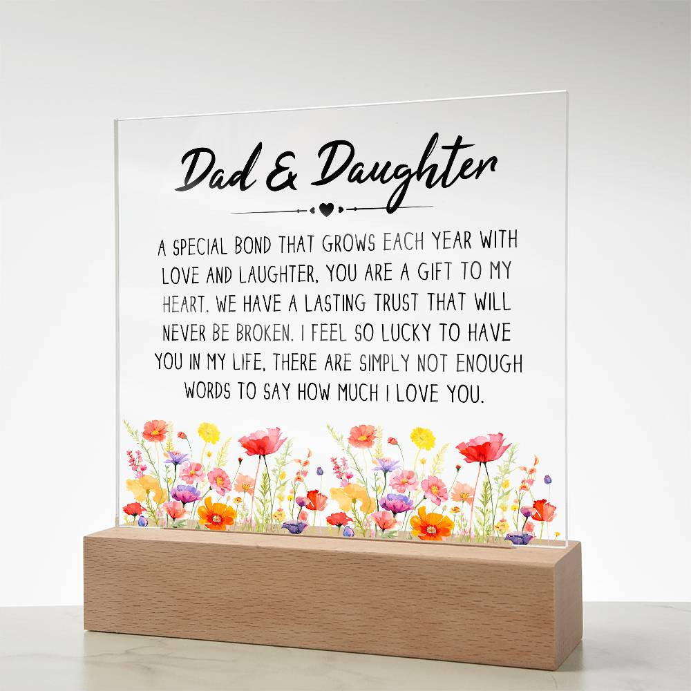 Dad & Daughter Acrylic Square Plaque