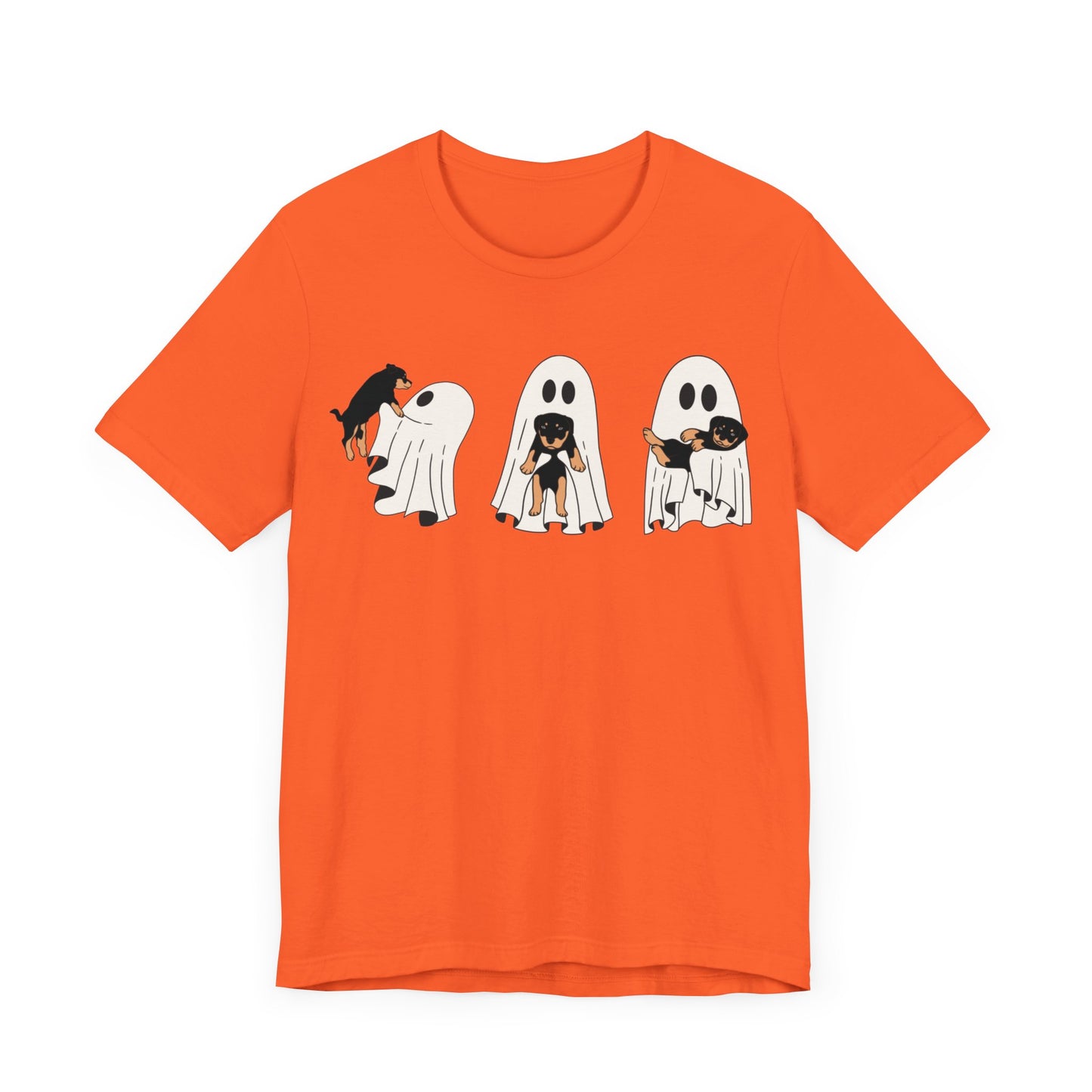 Cute Ghost & Puppy Funny Halloween Unisex Jersey Short Sleeve Tee | Dog Lover