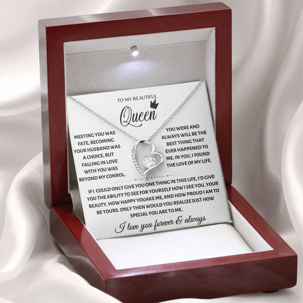 To My Queen | My Love| My Wife | Christmas Gift | Forever Love Necklace