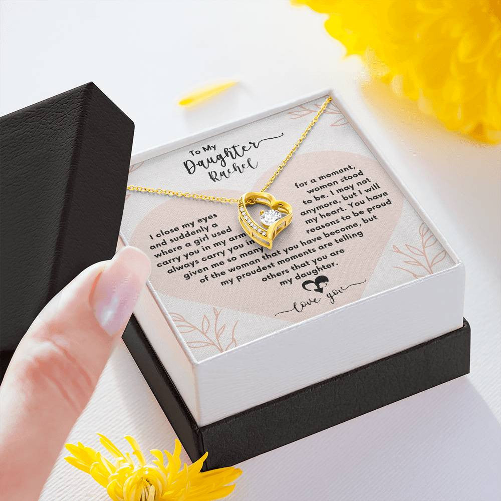 FREE PERSONALIZATION 🩷 To My Daughter 🩷|  Forever Love Necklace (Gold ONLY) + Luxury Box