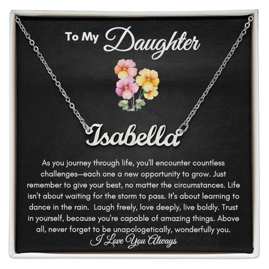 🩷 Surprise your Daughter with a Wonderful Message🩷 FREE Customized Birth Flower | Name Necklace