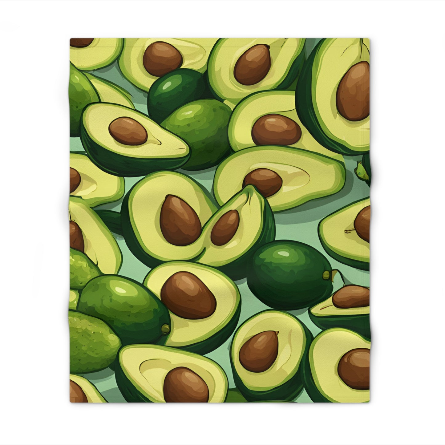 Avocado Print Throw Blanket