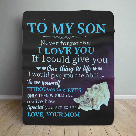 To my Son From Mom | Sherpa Fleece Blanket