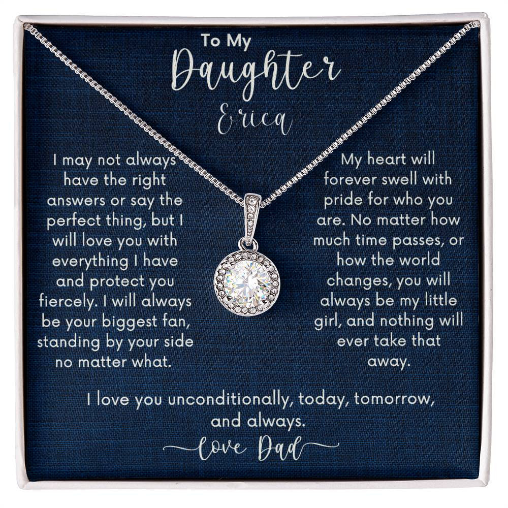 FREE PERSONALIZATION💖 Eternal Hope Necklace | Timeless Elegance, Dazzling Brilliance 💖For Daughter From Dad