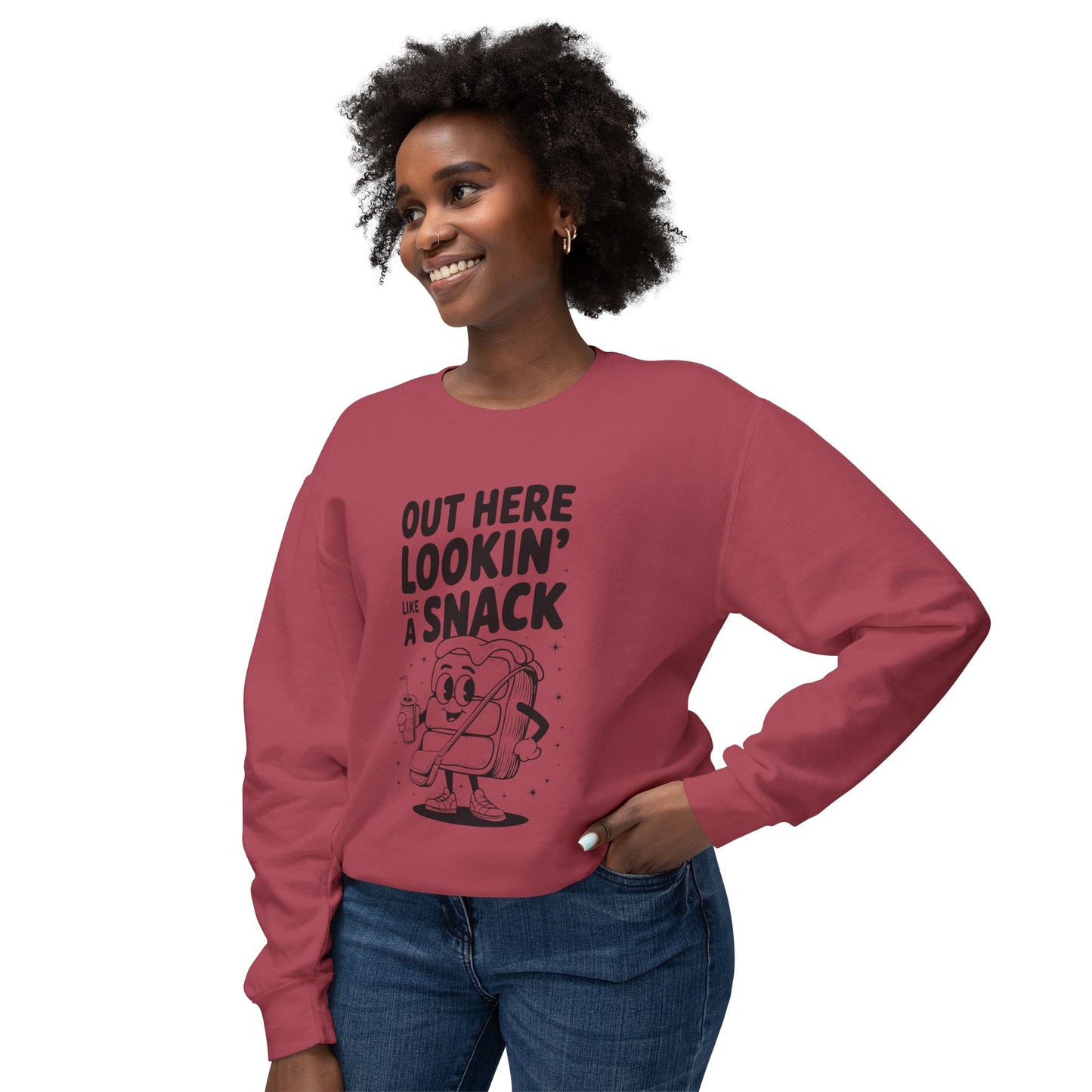 Funny Thanksgiving Crewneck Sweatshirt | Out Here Lookin' Like a Snack