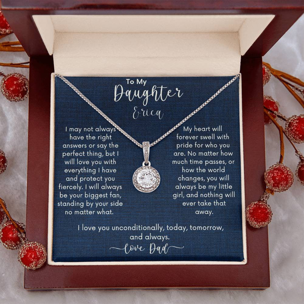 FREE PERSONALIZATION💖 Eternal Hope Necklace | Timeless Elegance, Dazzling Brilliance 💖For Daughter From Dad