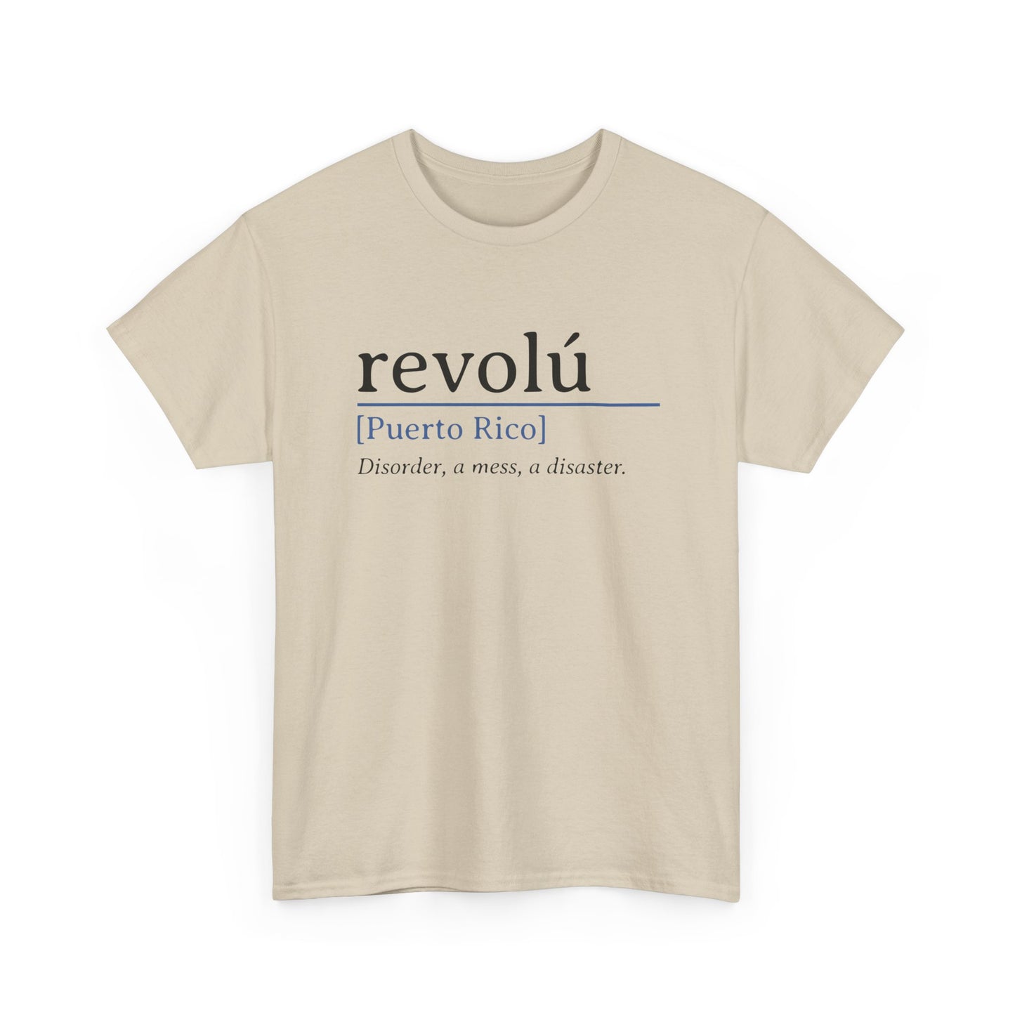 Revolú Definition Shirt Spanish Teacher T-Shirt, Puerto Rico Tee, Spanish Teacher Gifts, Taino Shirt Unisex Heavy Cotton Tee