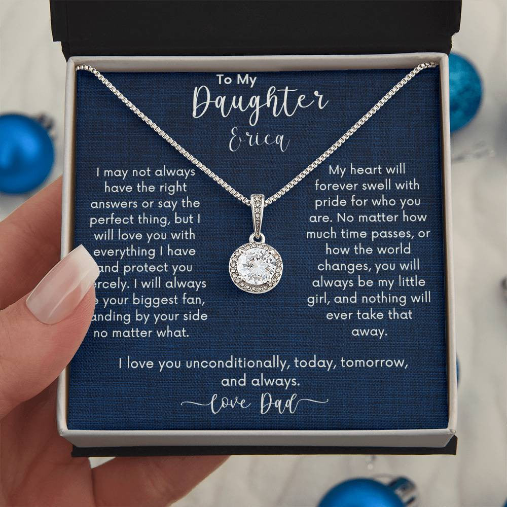 FREE PERSONALIZATION💖 Eternal Hope Necklace | Timeless Elegance, Dazzling Brilliance 💖For Daughter From Dad