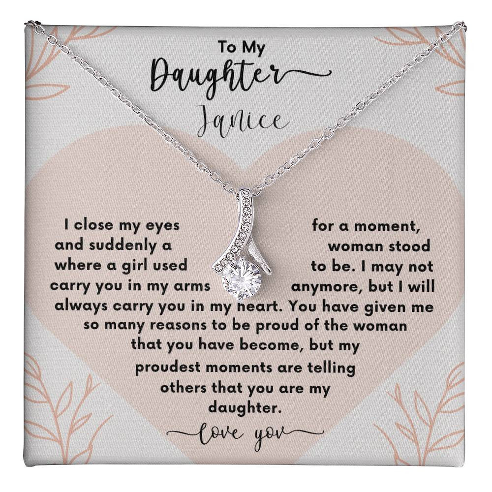 FREE PERSONALIZATION💖 Daughter | Gift for Christmas, Anniversary, or Birthday 💖Alluring Beauty Necklace