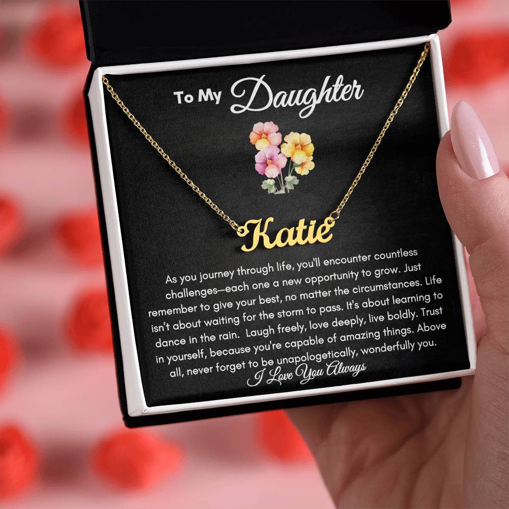 🩷 Surprise your Daughter with a Wonderful Message🩷 FREE Customized Birth Flower | Name Necklace