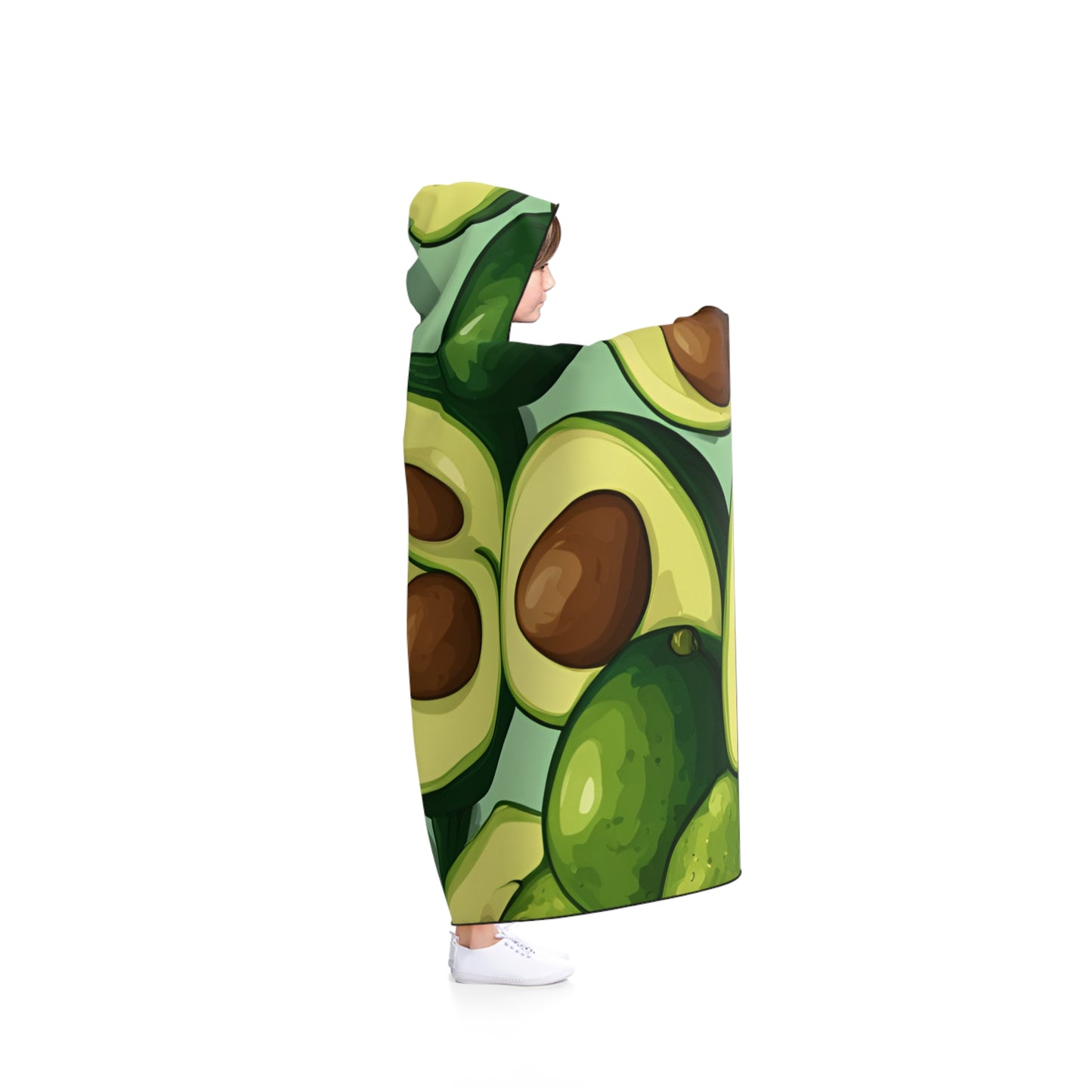 Avocado Art Pattern Hooded Blanket