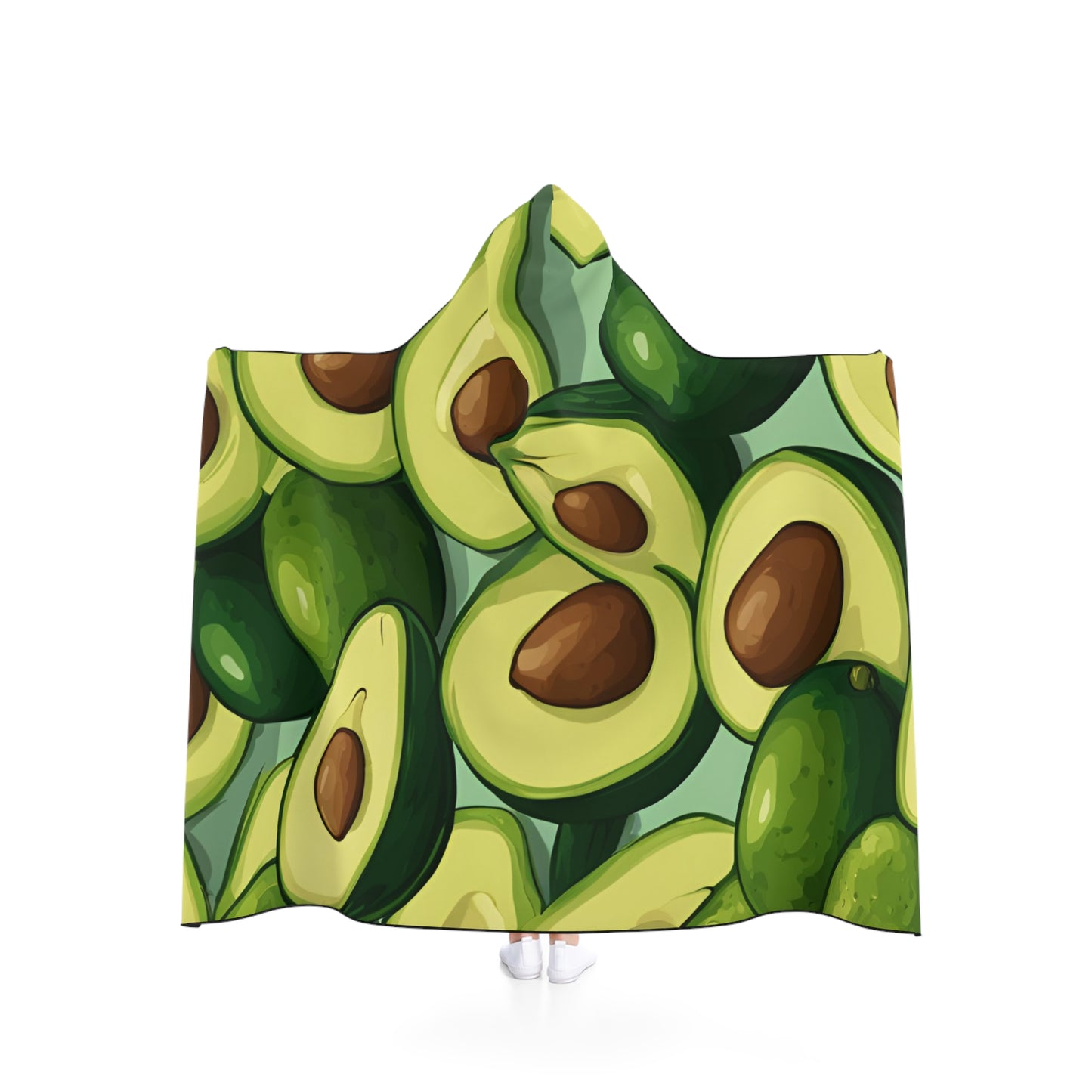 Avocado Art Pattern Hooded Blanket