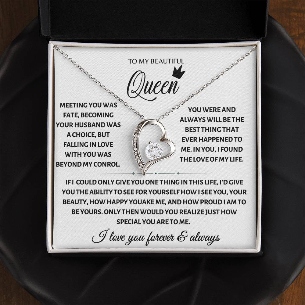 To My Queen | My Love| My Wife | Christmas Gift | Forever Love Necklace