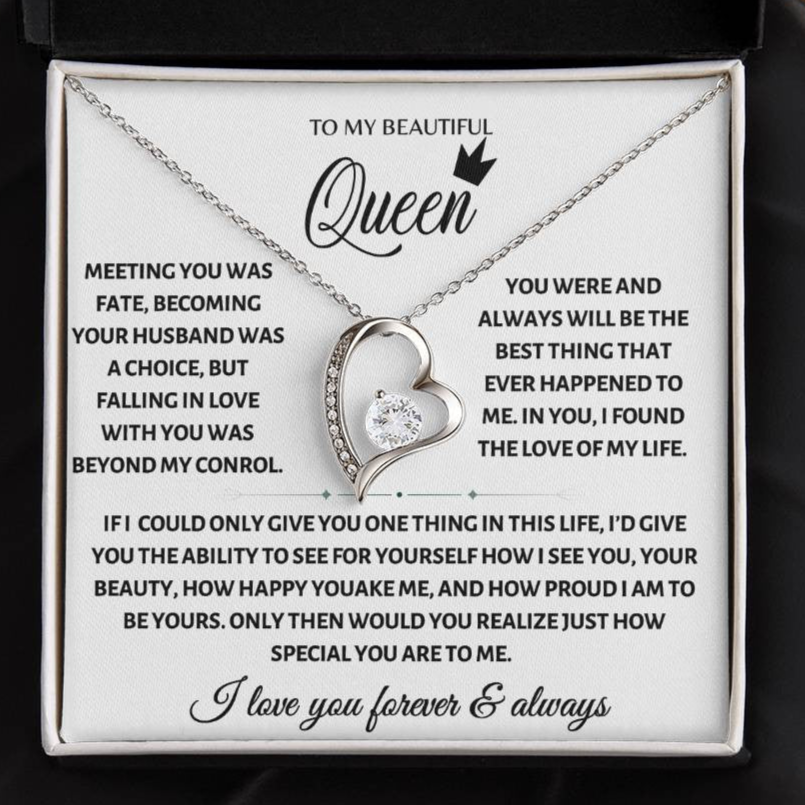 To My Queen | My Love| My Wife | Christmas Gift | Forever Love Necklace