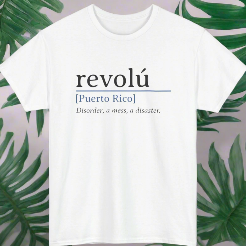 Revolú Definition Shirt Spanish Teacher T-Shirt, Puerto Rico Tee, Spanish Teacher Gifts, Taino Shirt Unisex Heavy Cotton Tee