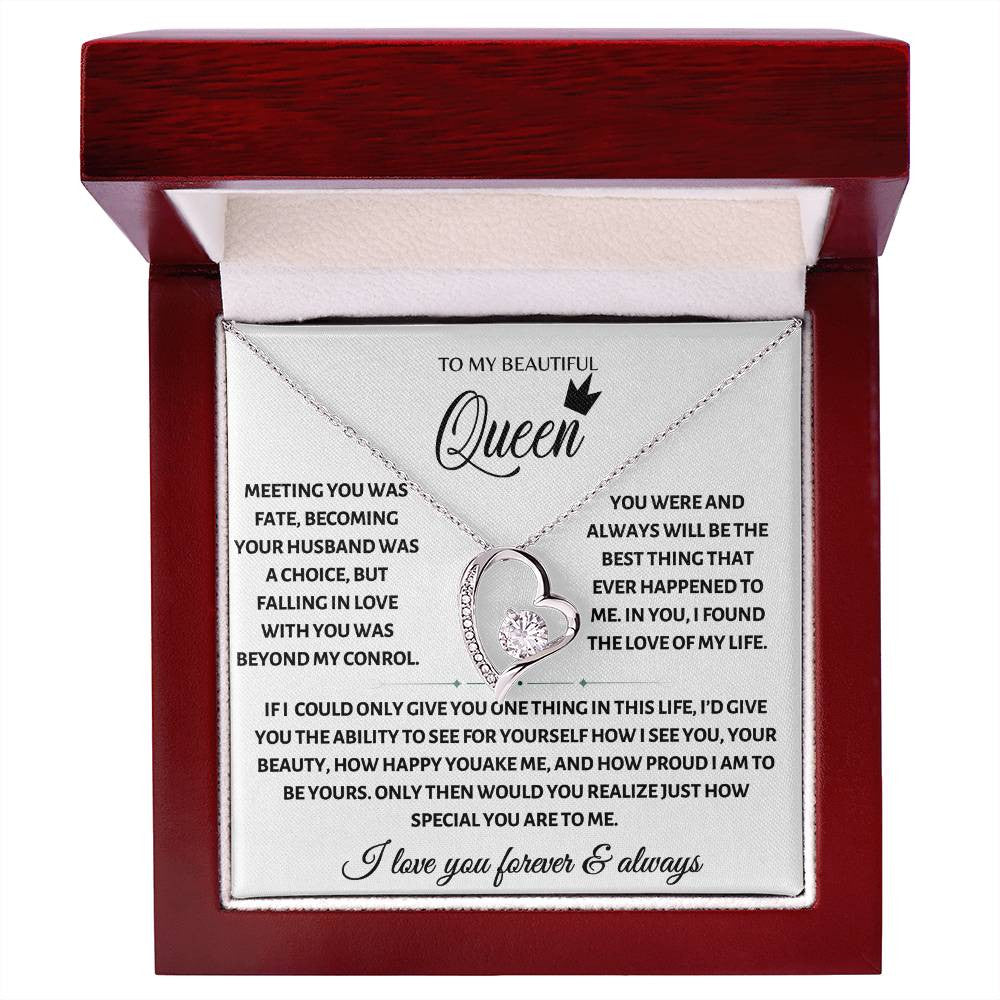 To My Queen | My Love| My Wife | Christmas Gift | Forever Love Necklace