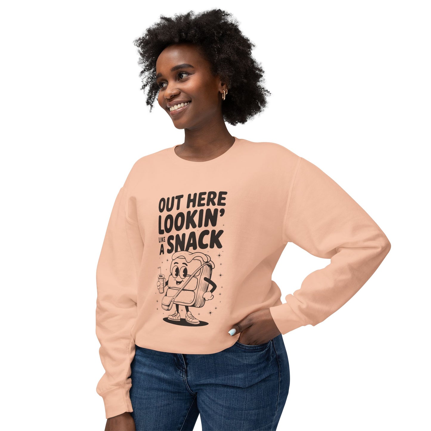 Funny Thanksgiving Crewneck Sweatshirt | Out Here Lookin' Like a Snack