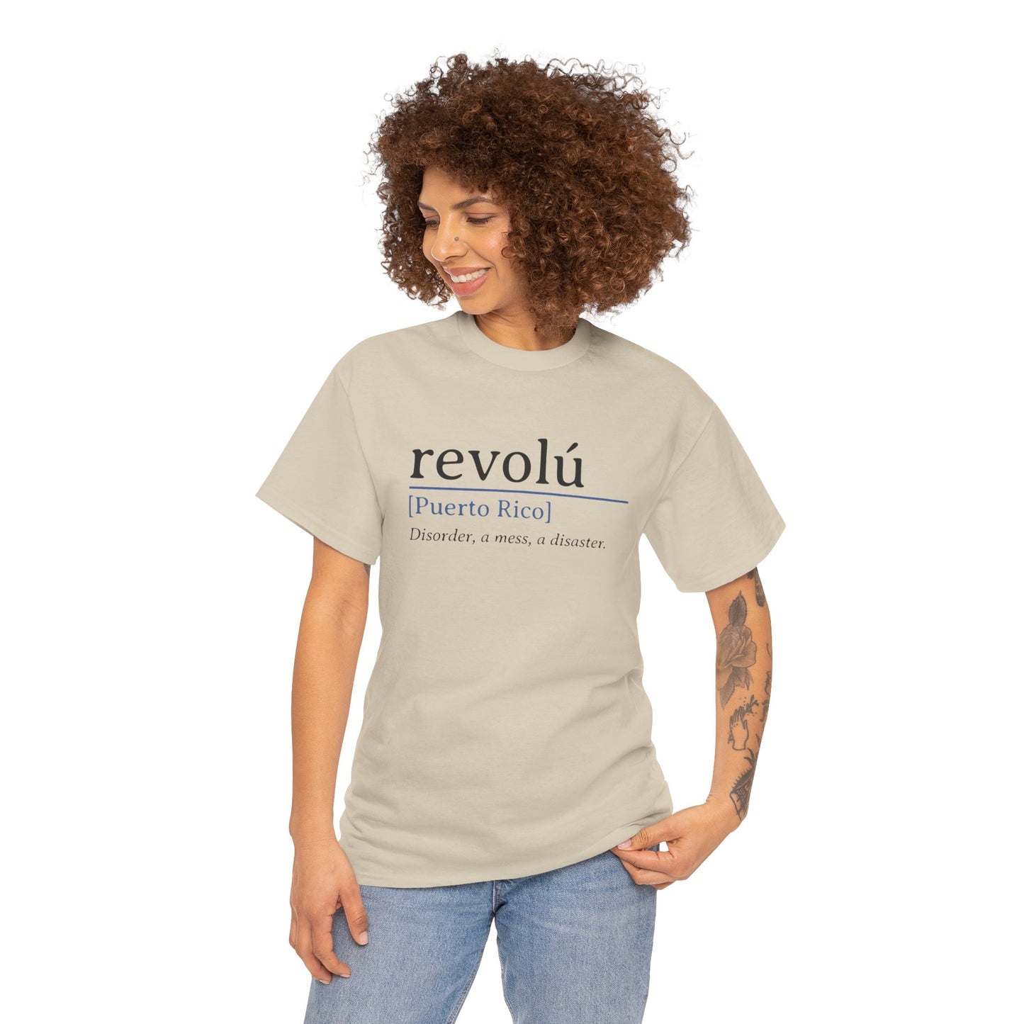 Revolú Definition Shirt Spanish Teacher T-Shirt, Puerto Rico Tee, Spanish Teacher Gifts, Taino Shirt Unisex Heavy Cotton Tee