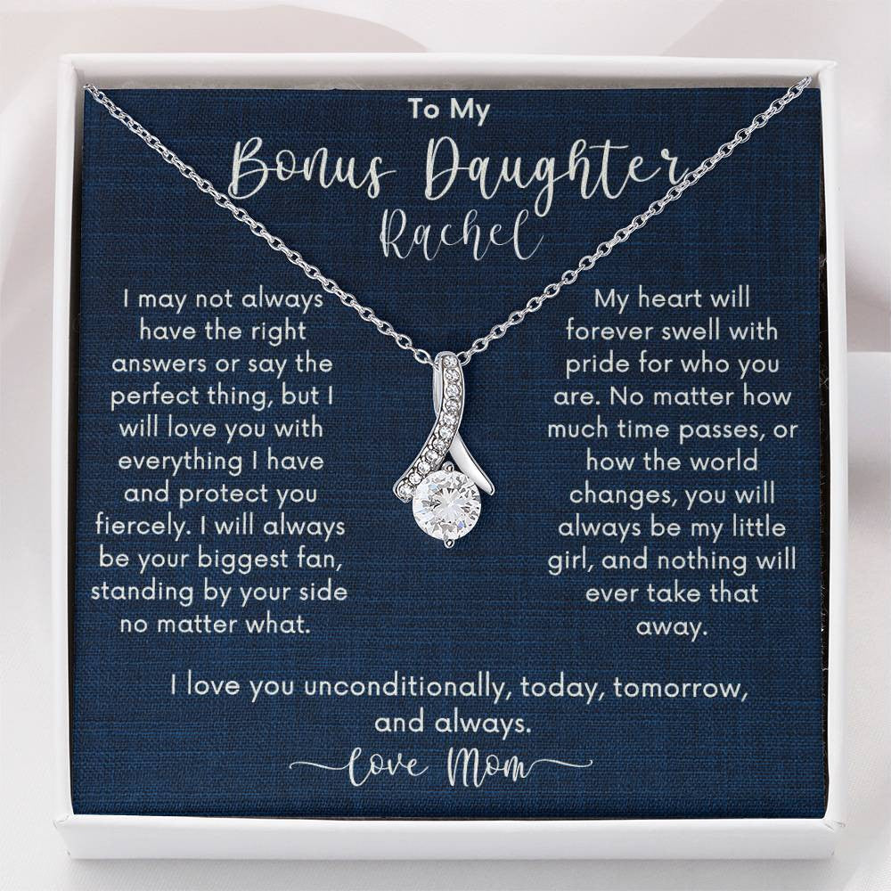 FREE PERSONALIZATION💖Gift for Christmas, Anniversary, or Birthday 💖Alluring Beauty Necklace | To Bonus Daughter From Mom