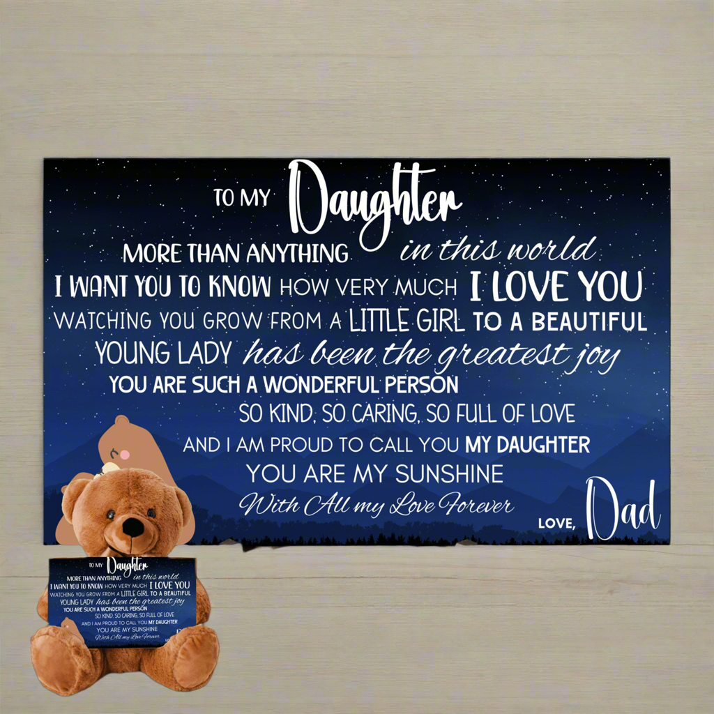 From Dad To Daughter | Teddy Bear with Loving Message