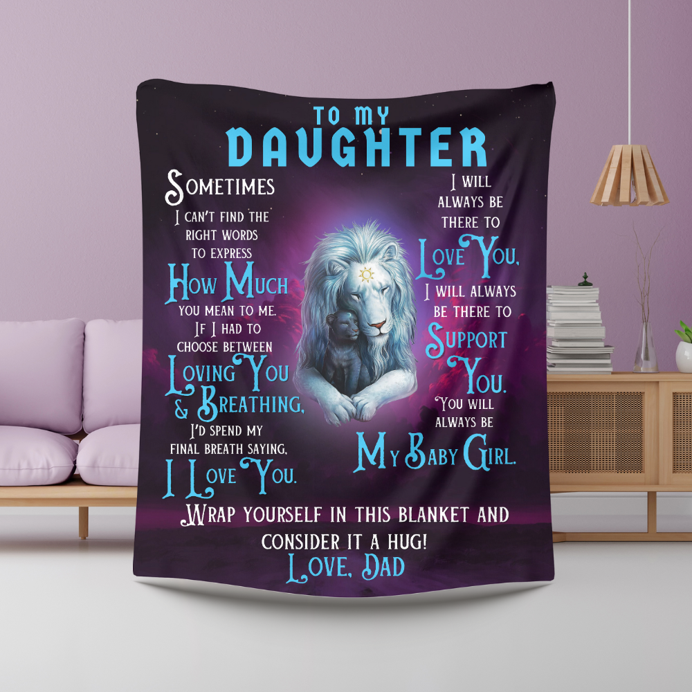 To Daughter | Personalize Your Blanket | Cozy Plush Fleece Blanket - 60” x 80”